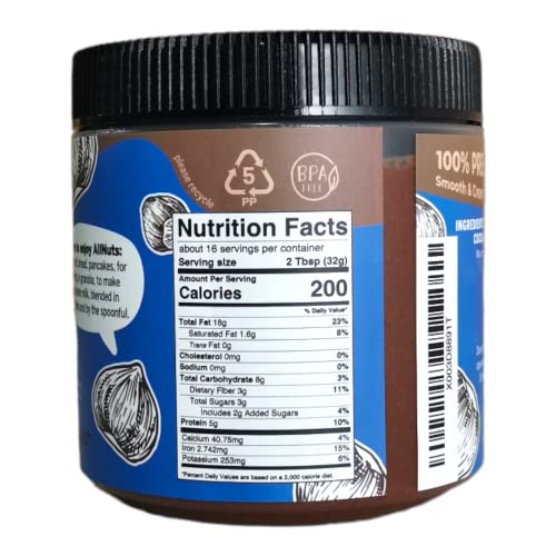 ALLNUTS - Choco Hazelnut Spread 100 % Natural, Creamy Smooth Tex...