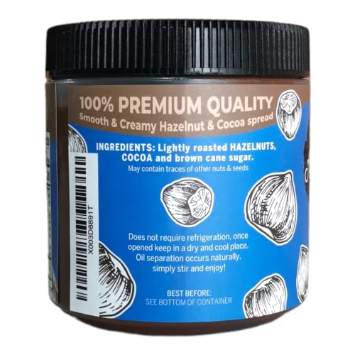 ALLNUTS - Choco Hazelnut Spread 100 % Natural, Creamy Smooth Tex...