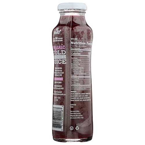Allwello, Organic Cold Pressed Juice, Berry Delight, 11.1 Fl Oz