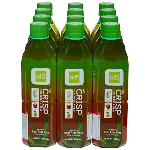 Alo Aloe Vera Drink - Crisp - Fuji Apple And Pear - 16.9 Oz - 12