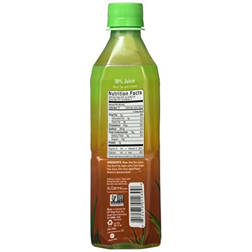 Alo Aloe Vera Drink - Crisp - Fuji Apple And Pear - 16.9 Oz