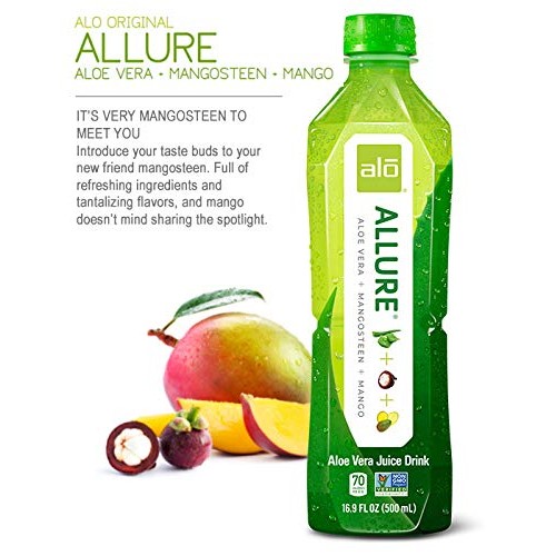 Alo Allure Aloe Vera Juice Drink, Mangosteen + Mango, Pack Of 1