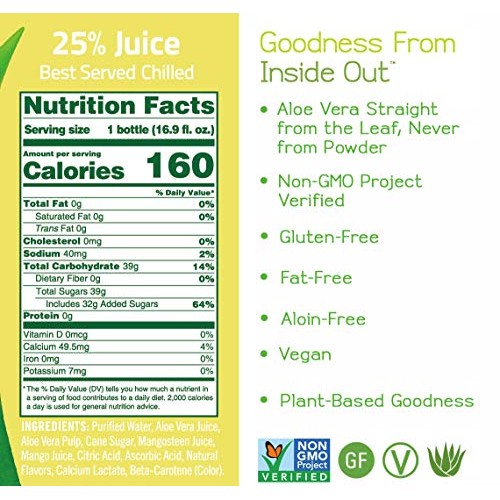 Alo Allure Aloe Vera Juice Drink, Mangosteen + Mango, Pack Of 1