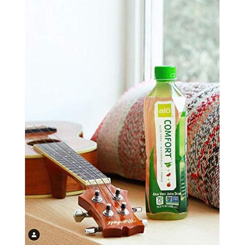 Alo Comfort Watermelon And Peach Aloe Vera Juice Drink, 16.9 Flu