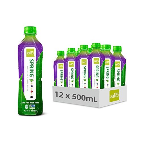 Alo Drink | Alo Spring Aloe Vera Juice Drink | Mixed Berry | 12