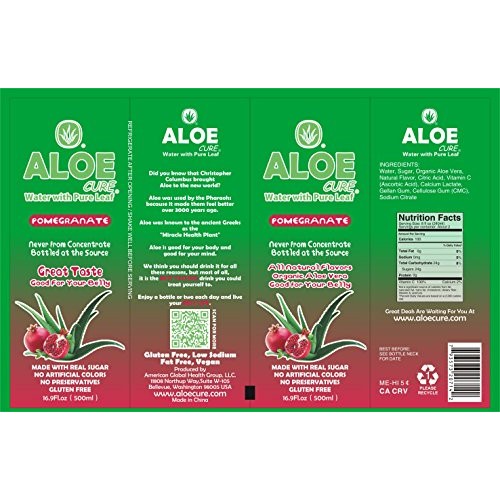 Pomegranate Aloecure Juice With Pulp, Aloe Vera Drink, Pack Of 1