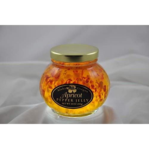 Aloha From Oregon Apricot Pepper Jelly In A 10 Ounce Glass Jar