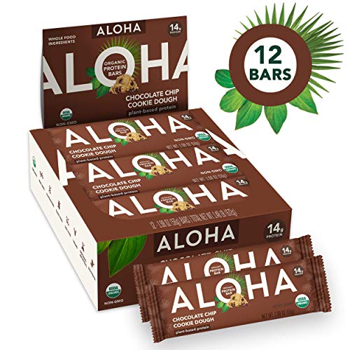 Aloha Organic Plant Based Protein Bars |Chocolate Chip Cookie Do
