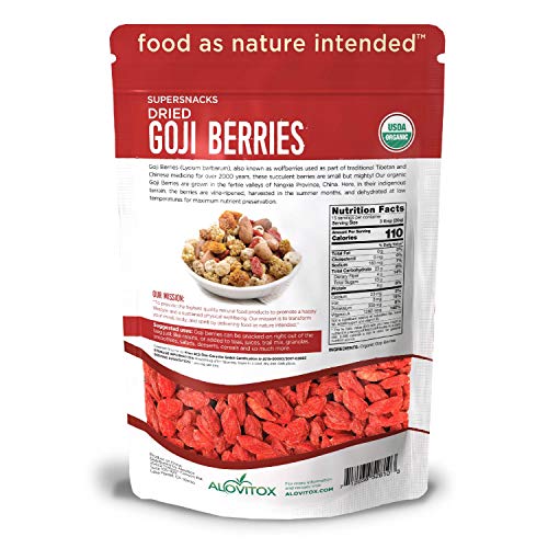 Alovitox Organic Goji Berries 16 Oz | Raw, Vegan, Gluten Free Su