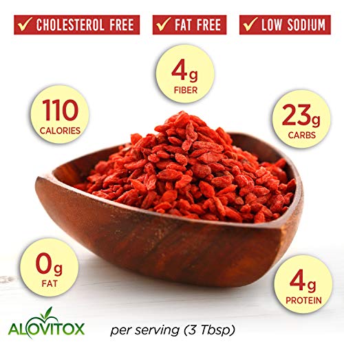Alovitox Organic Goji Berries 16 Oz | Raw, Vegan, Gluten Free Su
