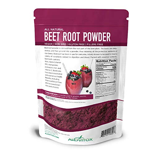 Alovitox Organic Beet Root Powder 16 Oz Raw Vegan &Amp; Gluten Free