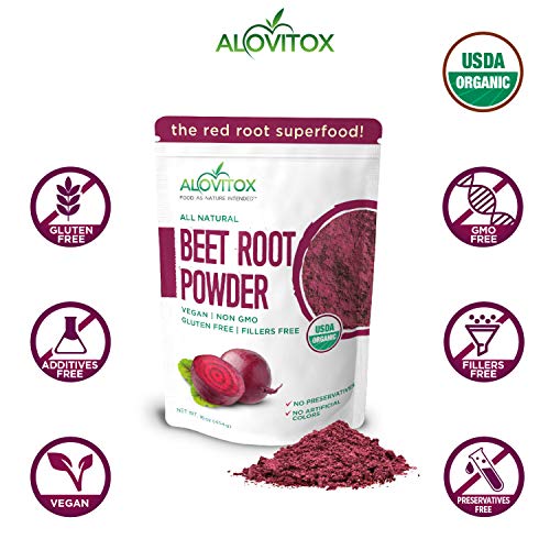 Alovitox Organic Beet Root Powder 16 Oz Raw Vegan &Amp; Gluten Free