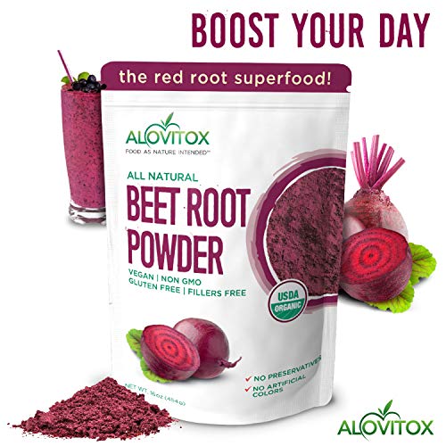 Alovitox Organic Beet Root Powder 16 Oz Raw Vegan &Amp; Gluten Free