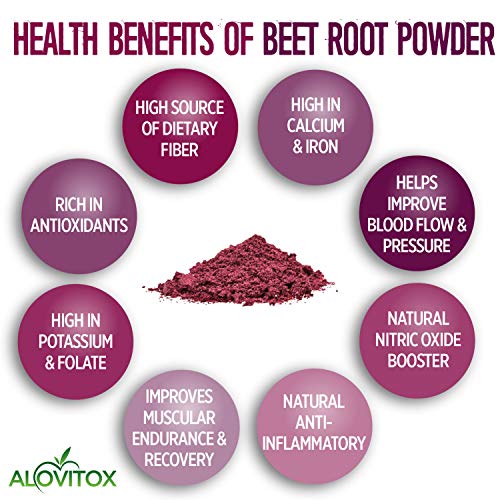 Alovitox Organic Beet Root Powder 16 Oz Raw Vegan &Amp; Gluten Free