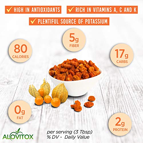 Organic Sun Dried Golden Berries 8 Oz | Raw, Vegan, Gluten Free