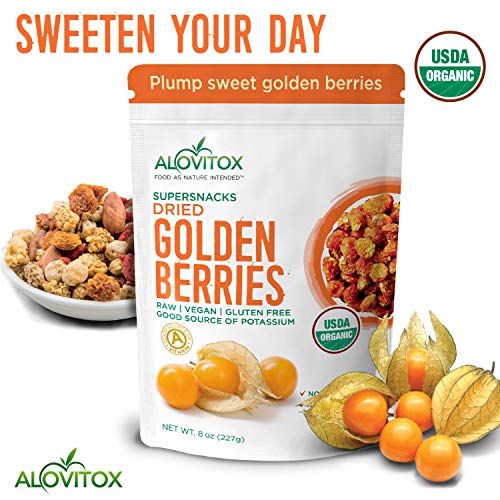 Organic Sun Dried Golden Berries 8 Oz | Raw, Vegan, Gluten Free
