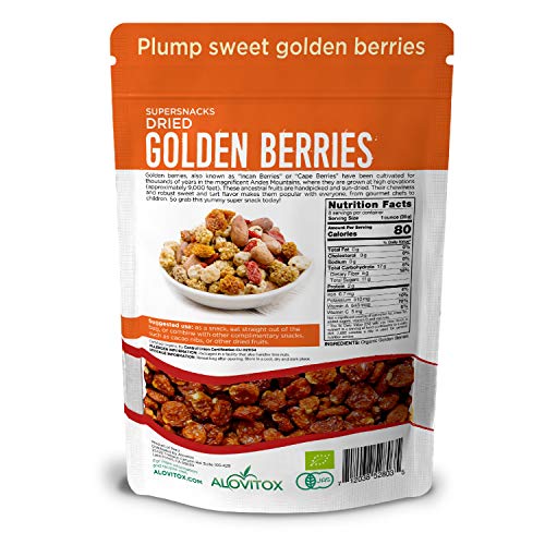 Organic Sun Dried Golden Berries 8 Oz | Raw, Vegan, Gluten Free