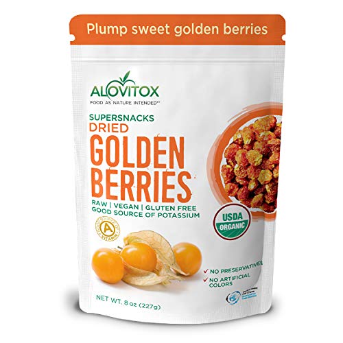Organic Sun Dried Golden Berries 8 Oz | Raw, Vegan, Gluten Free