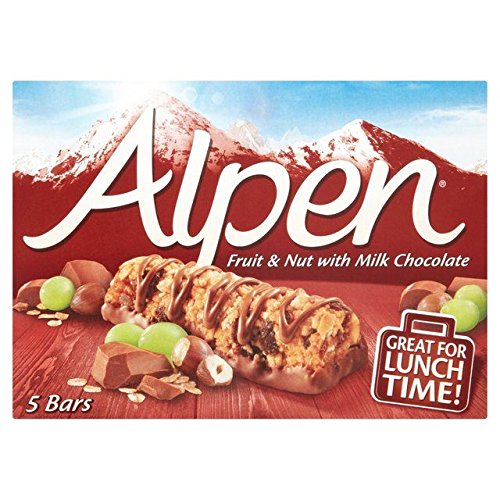 Alpen Fruit &Amp; Nut Bars With Milk Chocolate - 5 X 29G