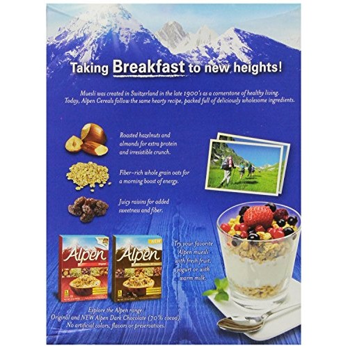 Alpen Muesli Cereal No Sugar Added, 3 Pack Of 14 Ounce Boxes