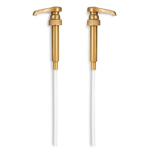 2-Pack Gold AlphaPantry Syrup Pumps for Coffee Syrup Bottle, 750...