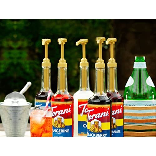 6-Pack Gold AlphaPantry Syrup Pumps for Coffee Syrup Bottle, 750...