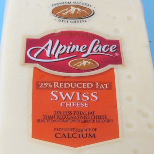 Swiss Cheese Reduced Fat 25% Less Fat 8Oz Sliced By Holandeli
