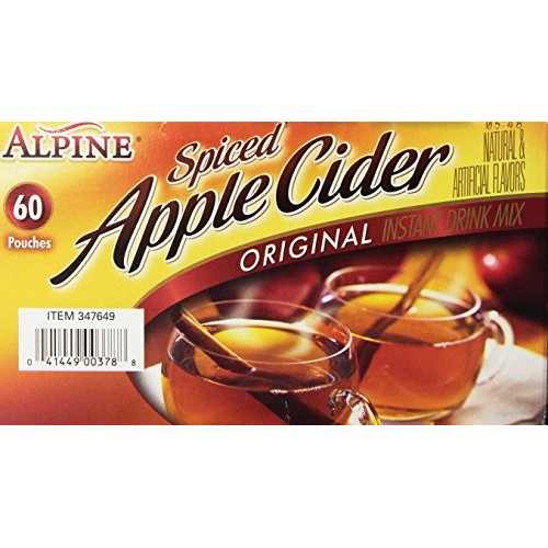 Alpine Spiced Apple Cider Drink Mix, Original, 0.74 Oz, 60 Count