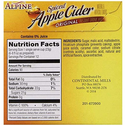 Alpine Spiced Apple Cider K Cup 2 X 12 Ct 2 Boxes Alpine Spiced Apple Cider K Cup 2 X 12 Ct 2 Boxes