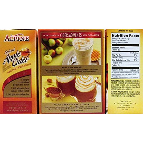 Alpine Spiced Apple Cider Original Instant Drink Mix, 12-Count ....