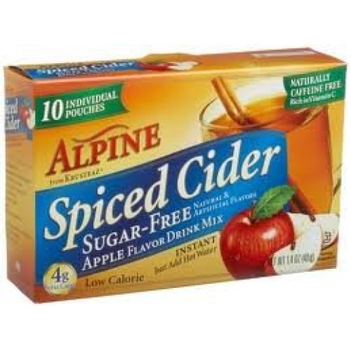 Alpine Spiced Cider, Sugar-free Apple Flavor Drink Mix, .14 Oz P...