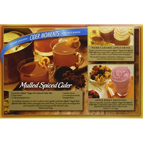 Alpine, Spiced Cider, Sugar Free Apple Flavored Drink Mix, 1.4oz...
