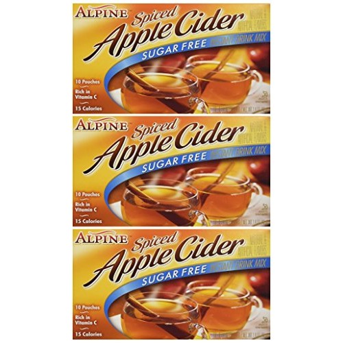 Alpine, Spiced Cider, Sugar Free Apple Flavored Drink Mix, 1.4oz...
