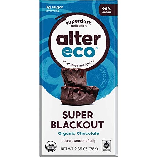Alter Eco Organic Super Blackout Dark Chocolate Bar, 2.65 Ounce