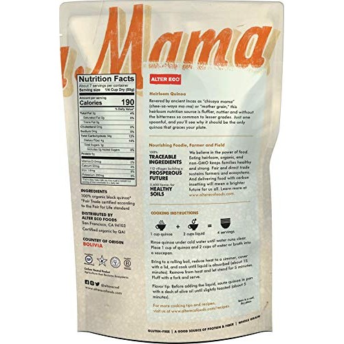 Alter Eco | Organic Black Heirloom Quinoa | Fair Trade, Gluten F