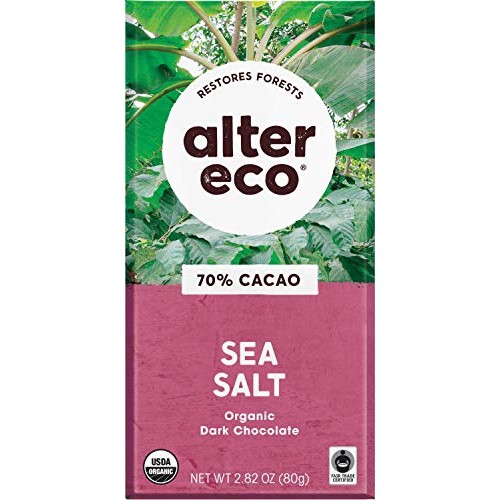 Alter Eco | Single Chocolate Bars | Pure Dark Cocoa, Fair Trade,