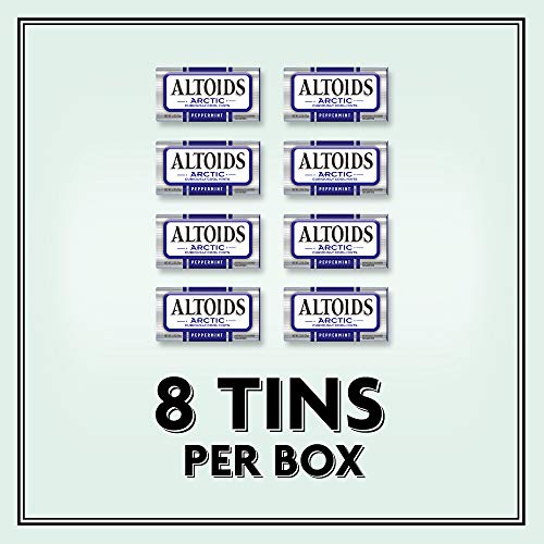 ALTOIDS Arctic Peppermint Mints, 1.2-Ounce Tin Pack of 8