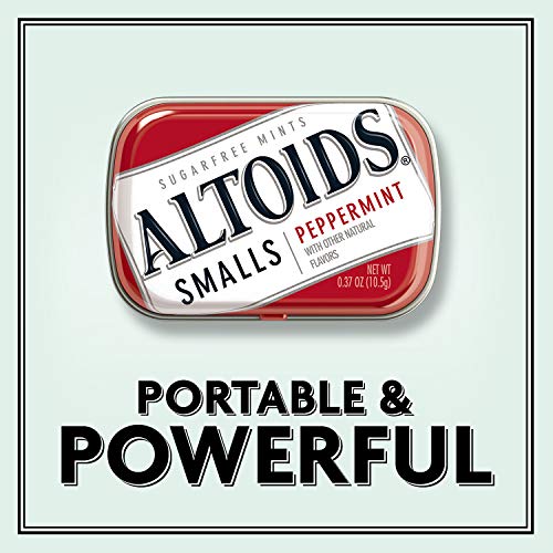 Altoids Smalls Peppermint Breath Mints 0.37 Ounce Tin Pack Of 9