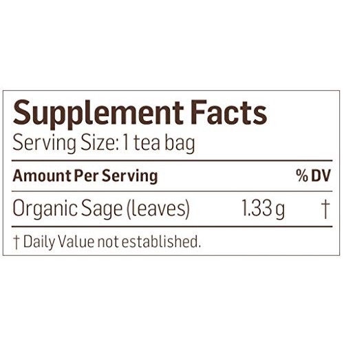 Alvita Organic Sage Herbal Tea - Made With Premium Quality Organ