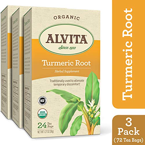 Alvita Organic Turmeric Herbal Tea - Made With Premium Quality O