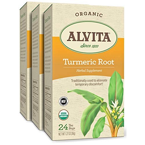 Alvita Organic Turmeric Herbal Tea - Made with Premium Quality O...
