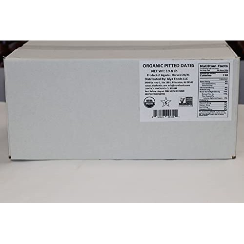 Organic Pitted Deglet Noor Dates 19.8LB Sun-Dried/Certified NON-...