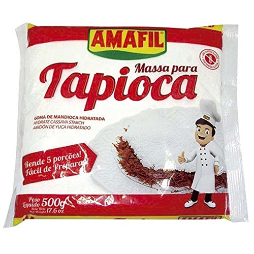 Amafil Tapioca Flour 500G 17.6Oz Massa Para Tapioca One Pack