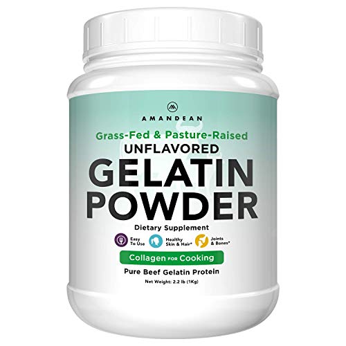 Amandean Grass Fed Beef Gelatin Powder Xl 2.2Lbs | Unflavored