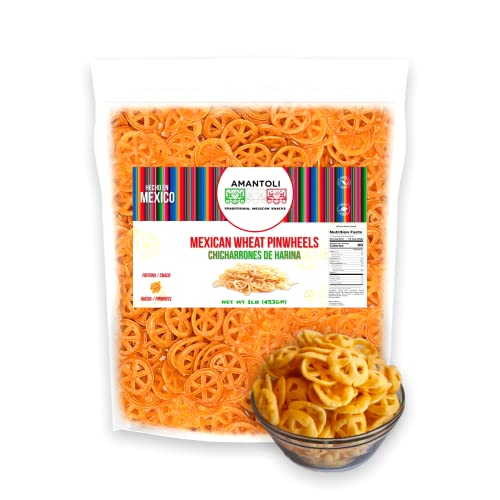 Amantoli - Mexican Duritos Pinwheel Wheat 1Lb 453gr Snack, Tra...