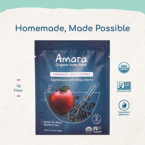 Amara Organic Baby Food | Applesauce &Amp; Maqui Berry | Homemade Ma