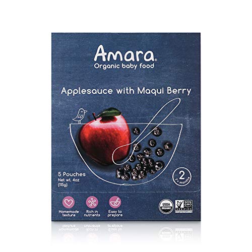 Amara Organic Baby Food | Applesauce &Amp; Maqui Berry | Homemade Ma
