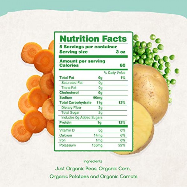 Amara Organic Baby Food | Peas, Corn & Carrots | Homemade Made P...
