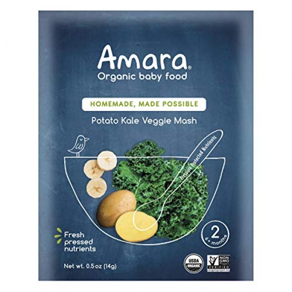 Amara Organic Baby Food | Potato Kale Mash | Homemade Made Possi...