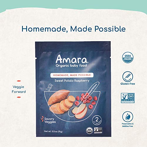 Amara Organic Baby Food | Sweet Potato Raspberry | Homemade Made